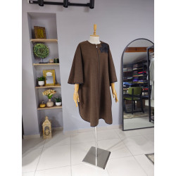 Fermuarlı Yünlü Kaşe Pelerin Model